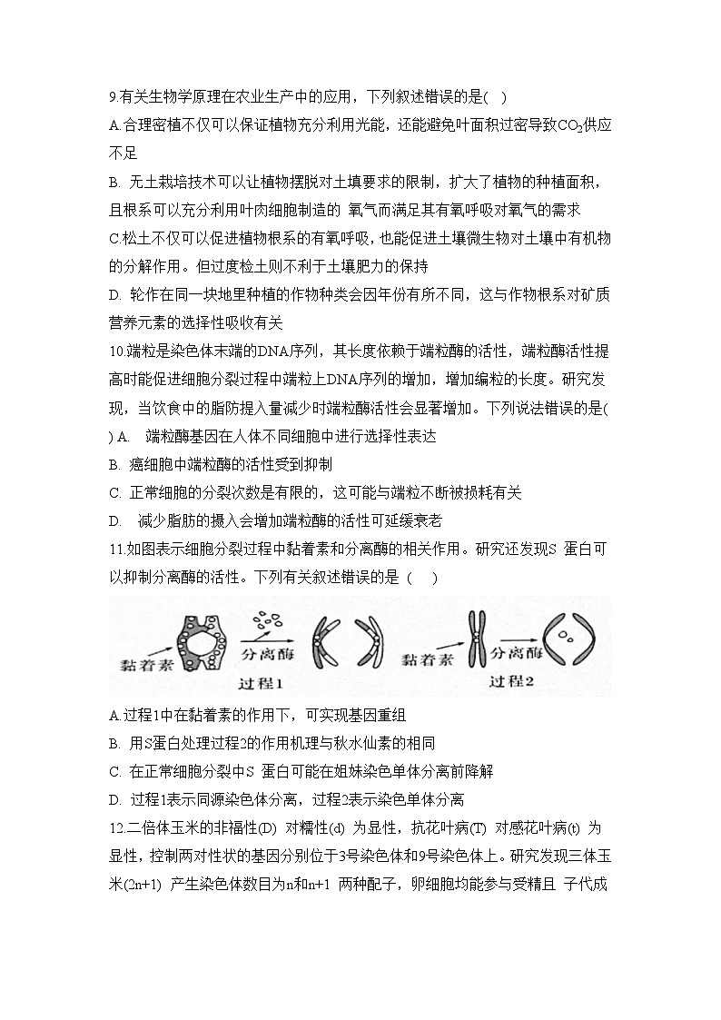 新疆维吾尔自治区和田地区墨玉县第一中学2024-2025学年高三上学期11月高考适应性检测生物试题第3页