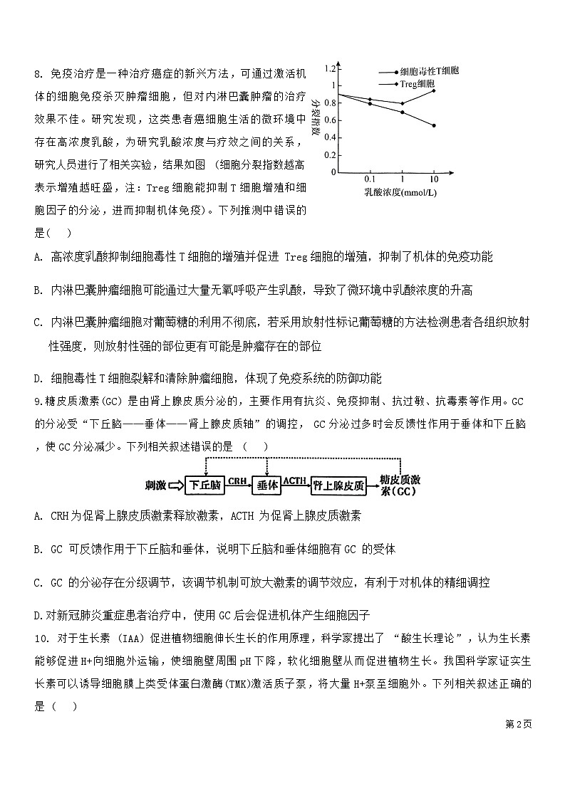 山西省临汾市尧都区临汾同盛高级中学2024-2025学年高三上学期11月期中生物试题第3页