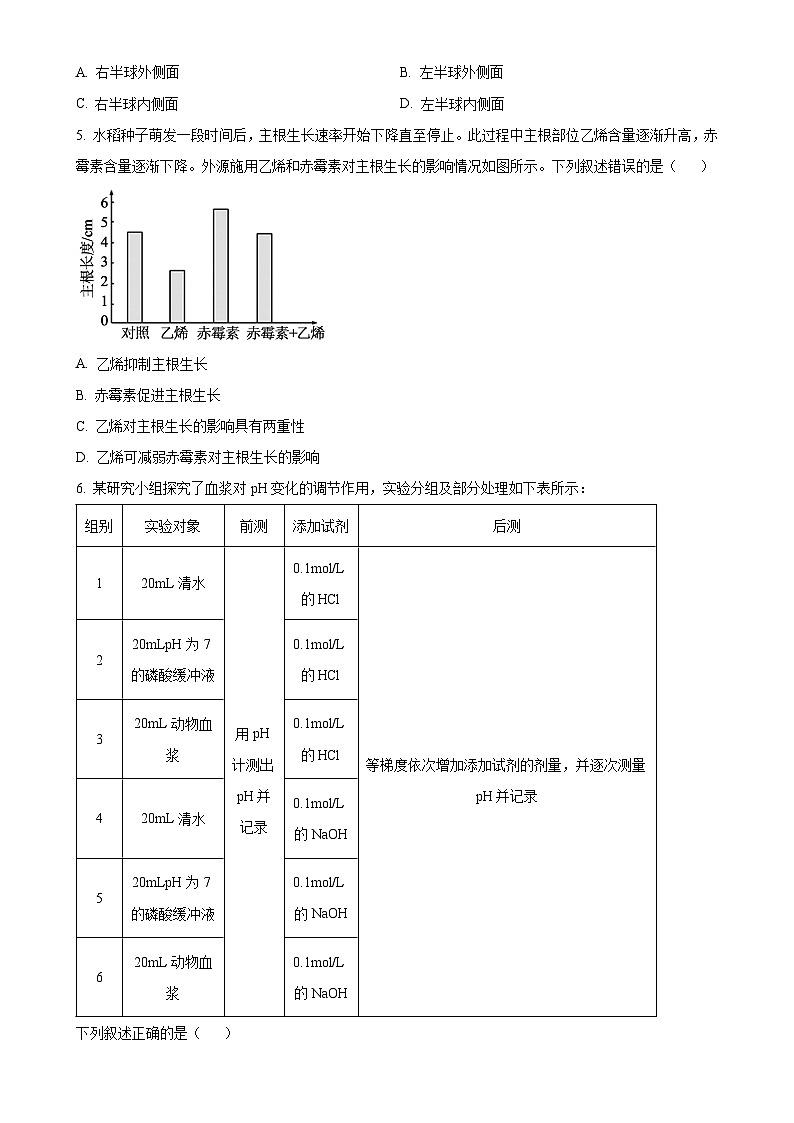 浙江省强基联盟2024-2025学年高二上学期11月联考生物试题（原卷版）-A4第2页