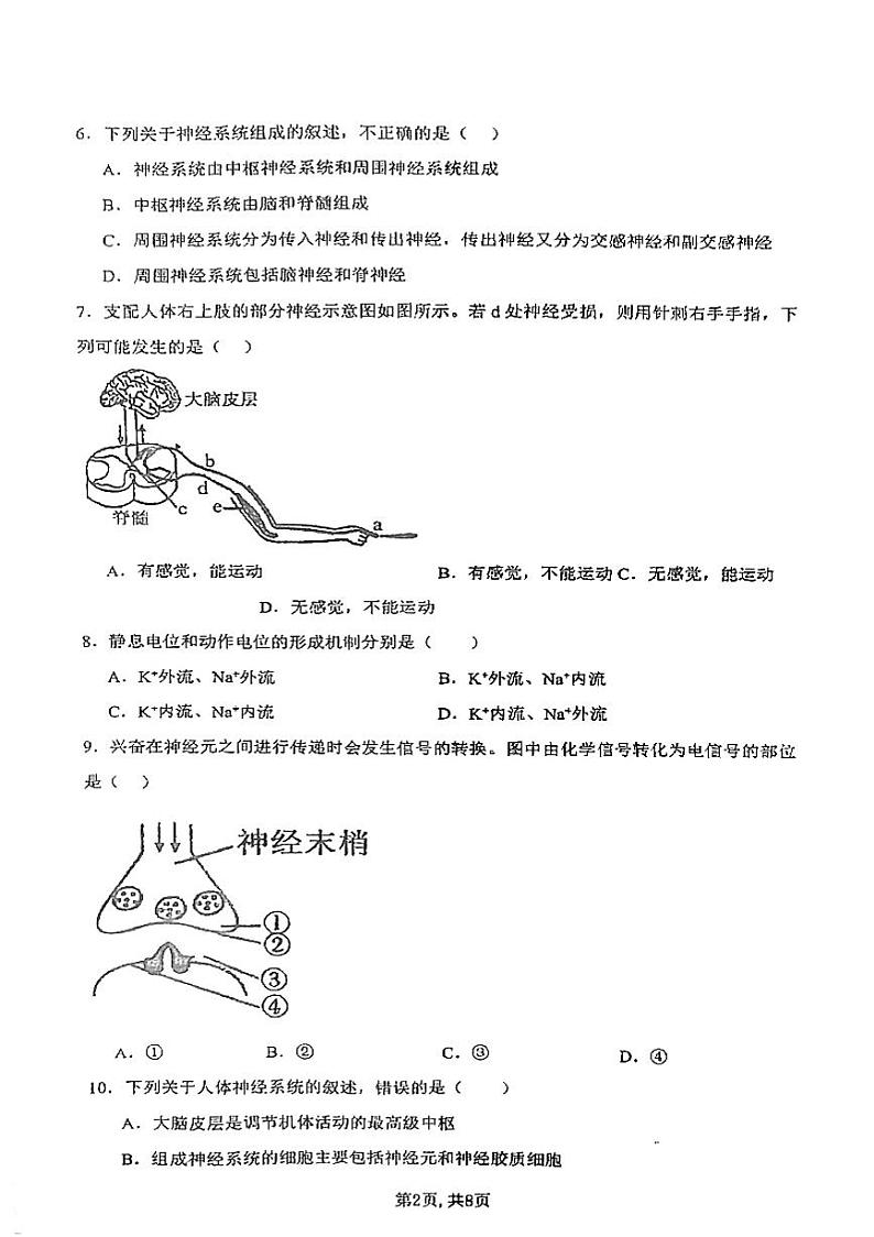 高二生物试卷第2页