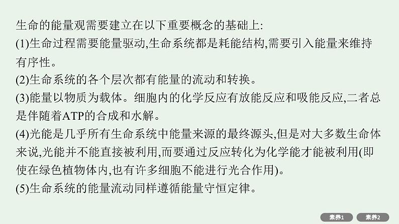 2025届生物高考  二轮复习  细胞的生存需要能量和营养物质  素养整合_诠释应用 课件第3页