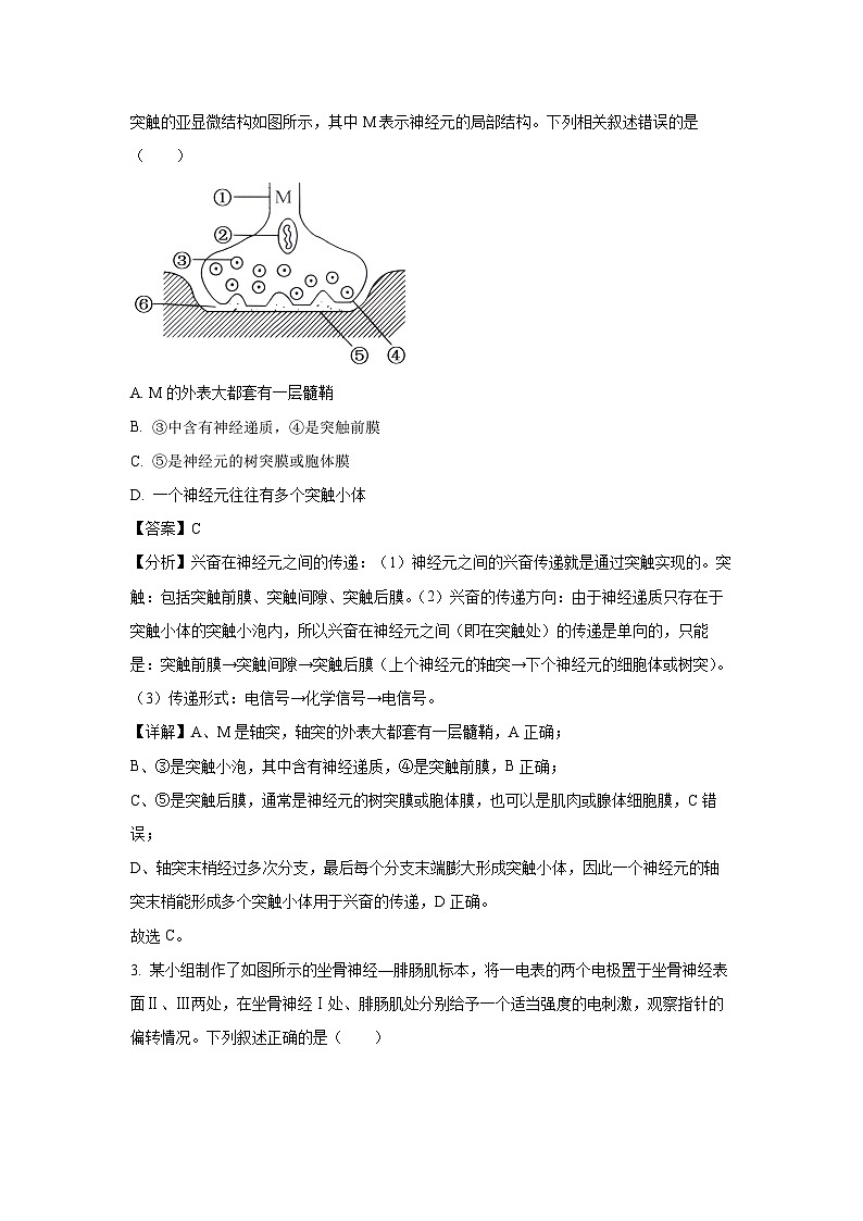 2024~2025学年福建省部分达标学校高二(上)11月期中质量监测生物试卷(解析版)第2页