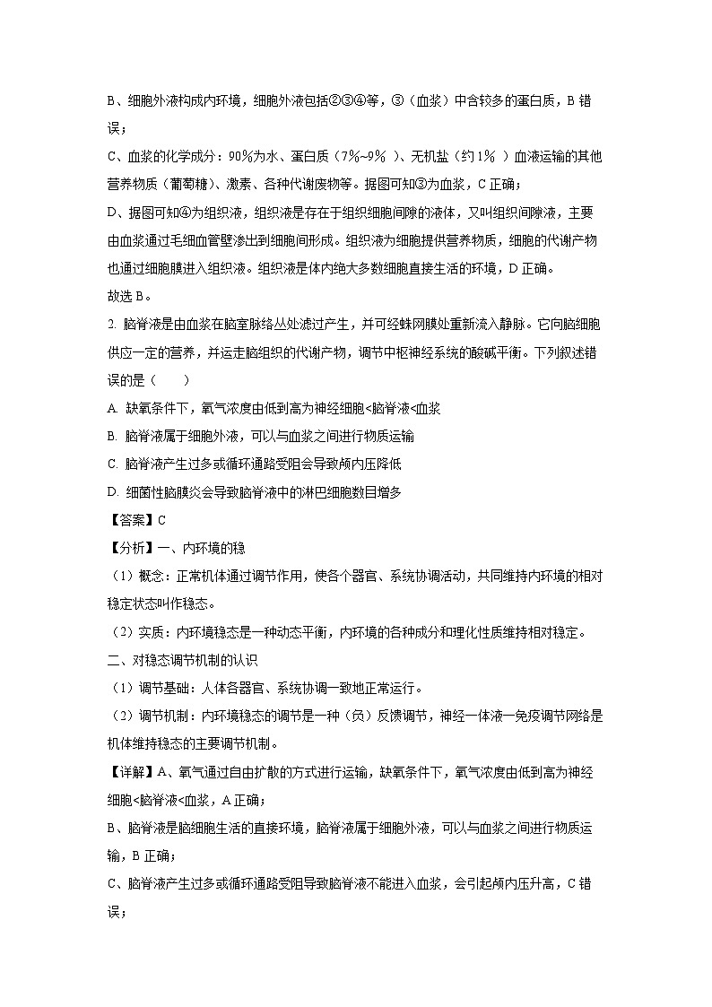 2024~2025学年甘肃省多校高二(上)期中联考 生物试卷(解析版)第2页