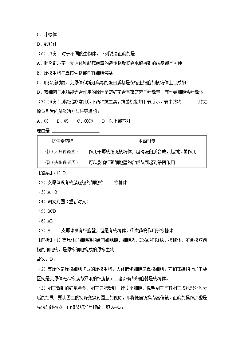 2024~2025学年高一(上)第三次月考(上海专用)生物试卷(解析版)第2页