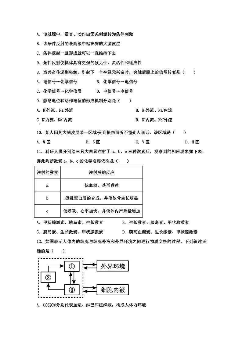 2024～2025学年广东省惠州市惠阳区丰湖高级中学高二(上)期中生物试卷(含答案)第2页