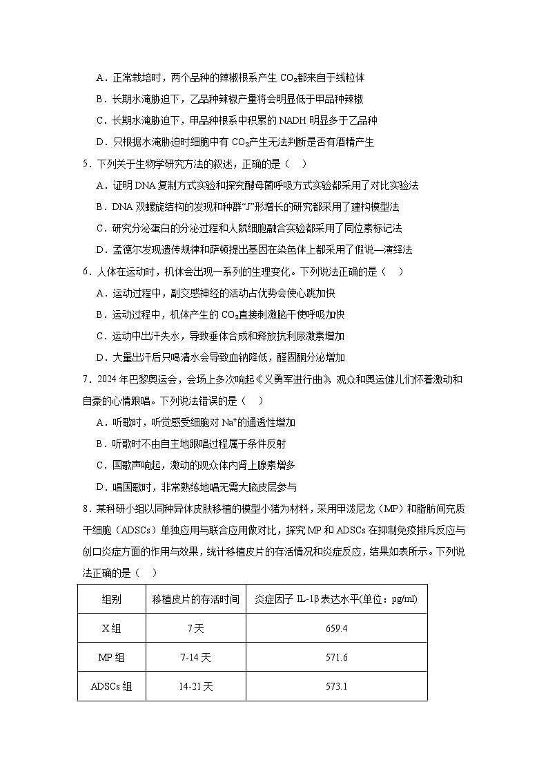 2025届四川省德阳市高三第一次诊断考试生物试题第2页