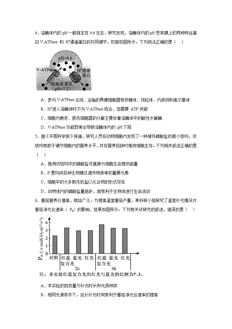 陕西省安康市2024-2025学年高三上学期第一次质量联考生物试题第2页