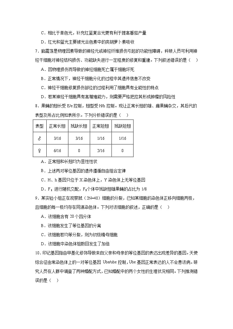 陕西省安康市2024-2025学年高三上学期第一次质量联考生物试题第3页