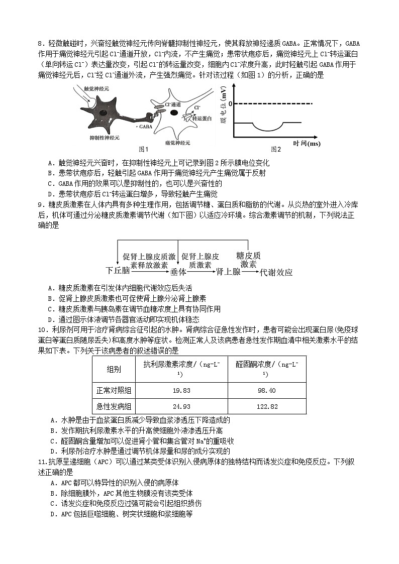 2025成都石室中学高三上学期期中考试生物含解析第3页