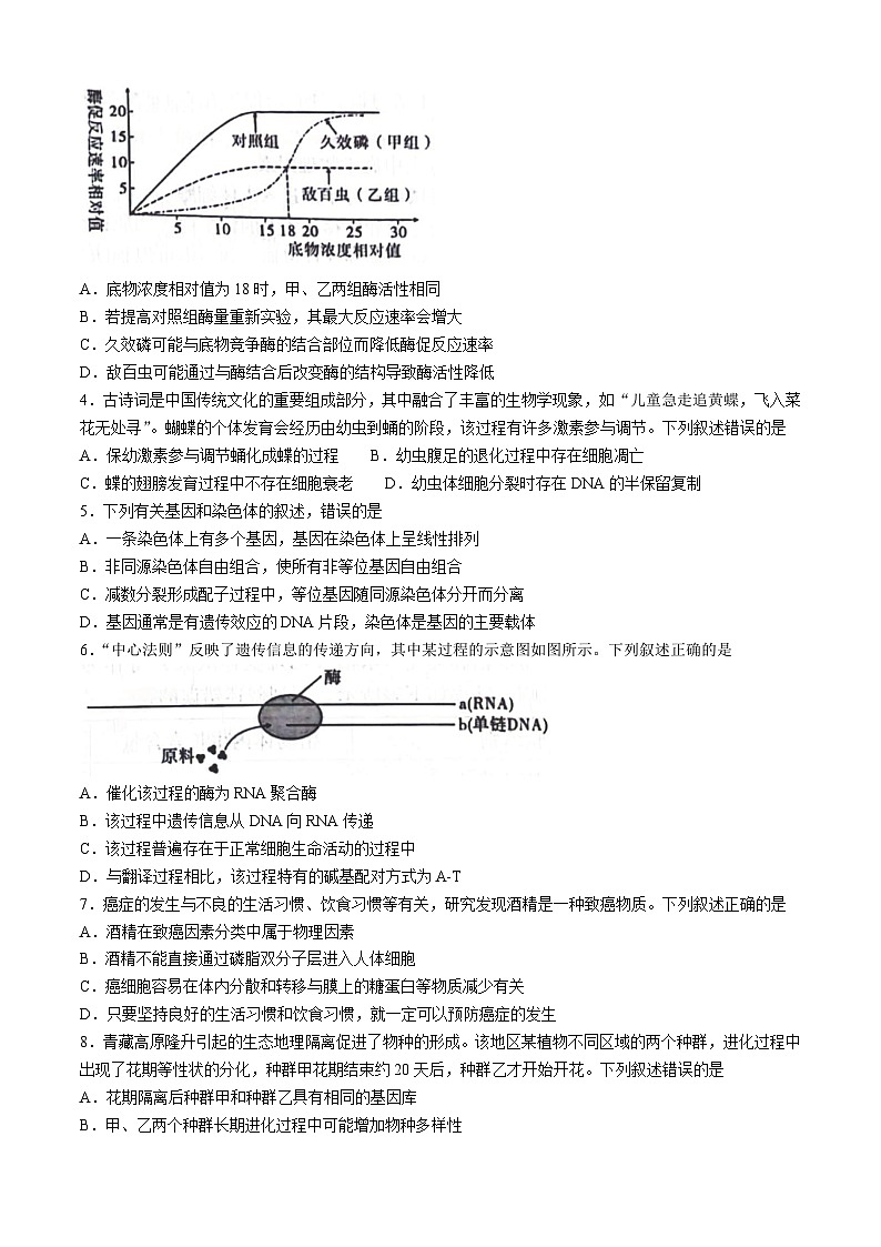 贵州省六盘水市2025届高三上学期第二次诊断性监测生物第2页