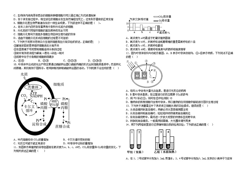鹤岗市第一中学2023-2038学年高一期末生物第2页