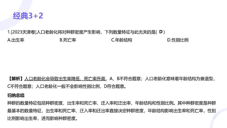 2025届高考生物基础练习专题十 生物与环境课件第3页