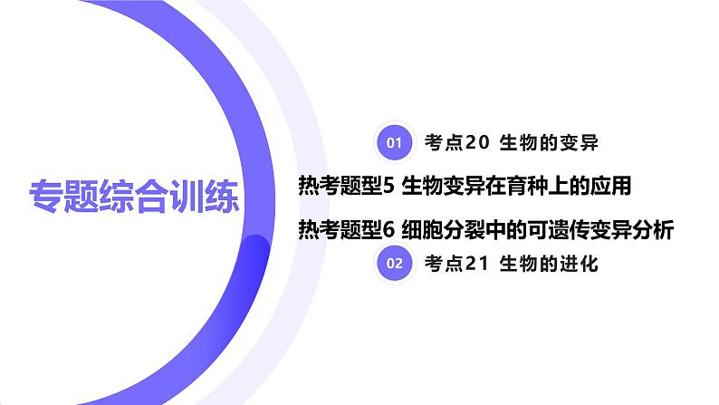 2025届高考生物基础练习专题七 生物的变异与进化课件第1页