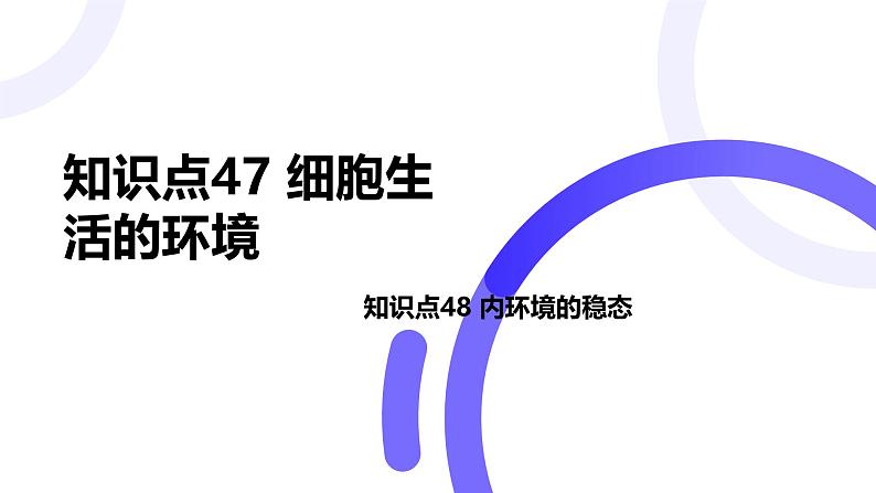 2025届高考生物基础练习第八章 第1节 人体的内环境与稳态课件第1页