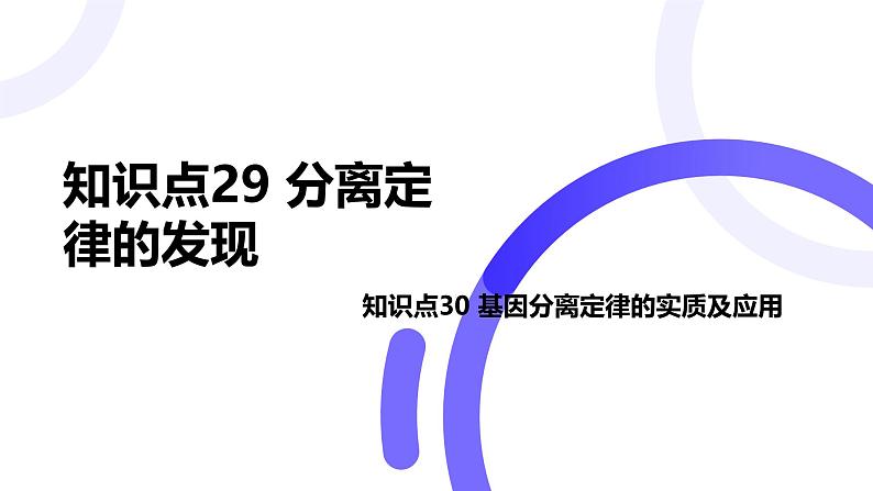 2025届高考生物基础练习第五章 第1节 基因的分离定律课件第1页