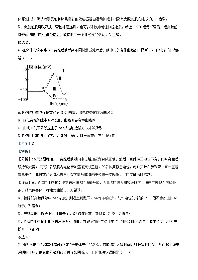 四川省泸州市泸县普通高中共同体2024-2025学年高二上学期11月期中联考生物试题  Word版含解析第3页