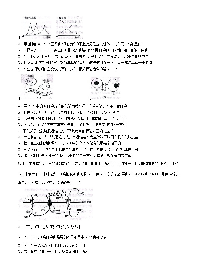 河北省邯郸市涉县一中2024-2025学年高一上学期12月月考生物试题第2页