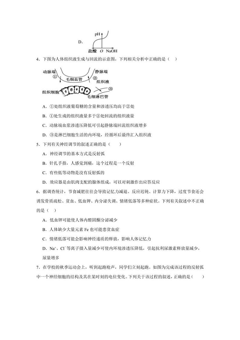 2024～2025学年湖南省岳阳市汨罗市第一中学高二(上)期中生物试卷(含答案)第2页