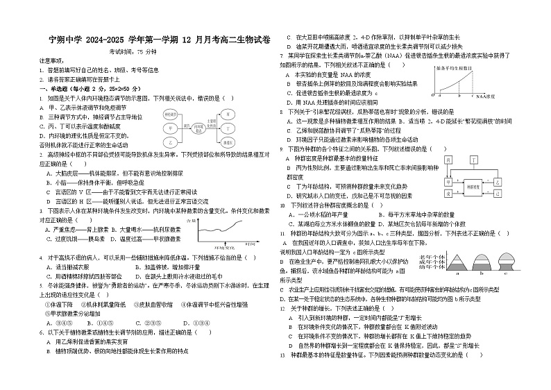 高二生物试卷第1页