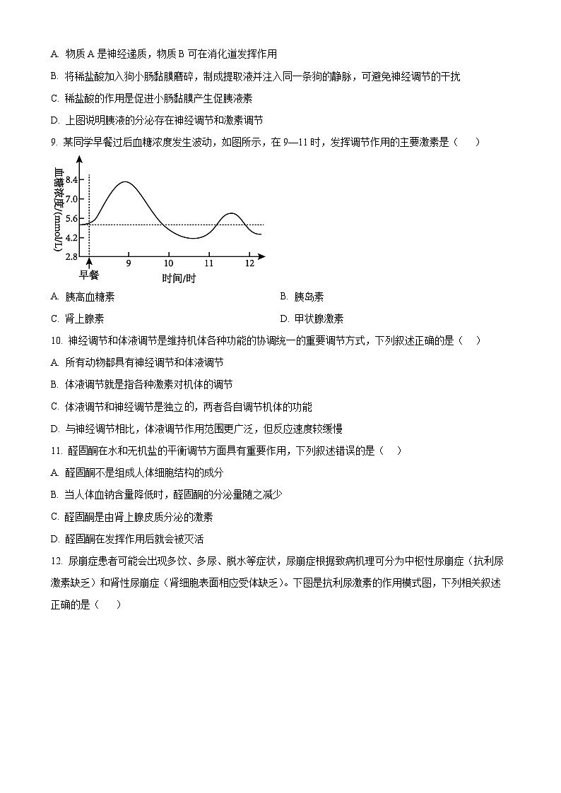 贵州省黔东南苗族侗族自治州2024-2025学年高二上学期11月期中考试生物试题  Word版无答案第3页