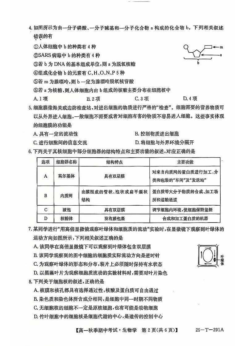 高一生物第2页