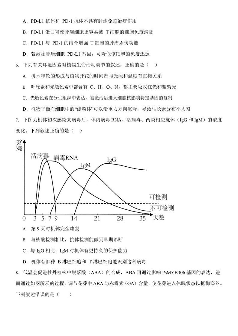 2024～2025学年内蒙古赤峰二中高二(上)第二次月考生物试卷(含答案)第3页