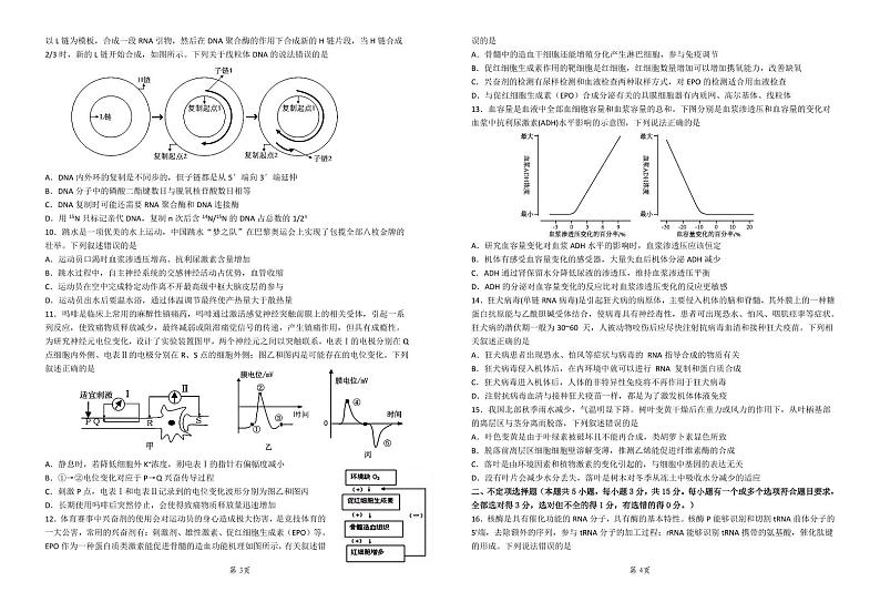山东省济宁市实验中学2024-2025学年高三上学期12月月考生物试题 第2页