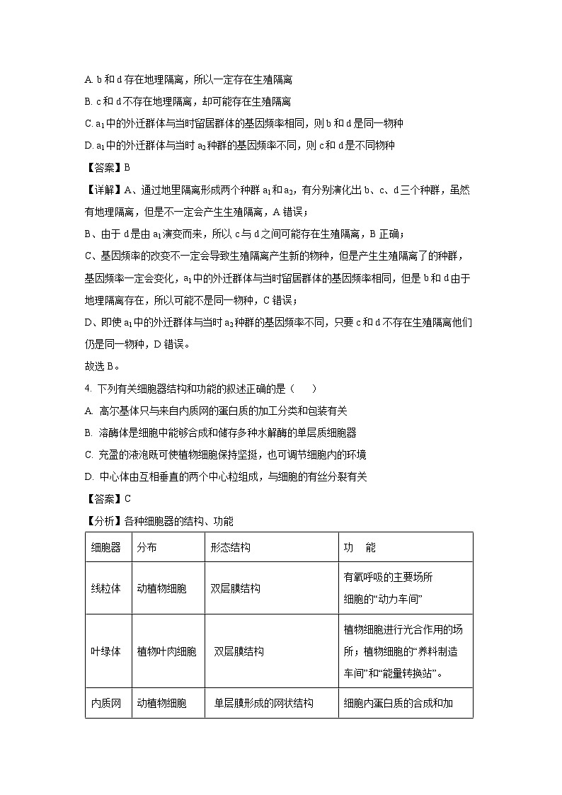 2025届广西壮族自治区南宁市兴宁区两校联考高三一模生物试卷(解析版)第3页