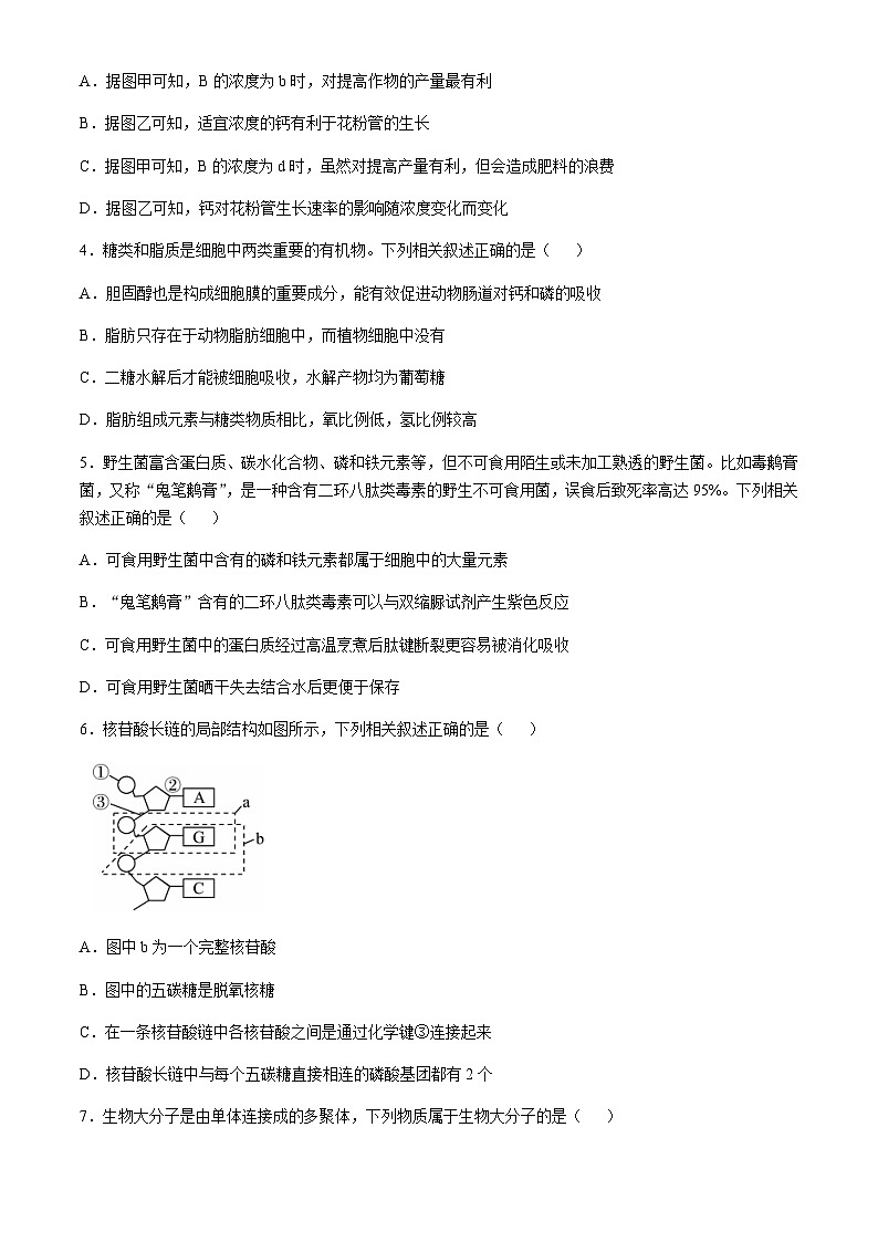 辽宁省锦州市重点高中2024-2025学年11月期中考试生物（无答案）第2页