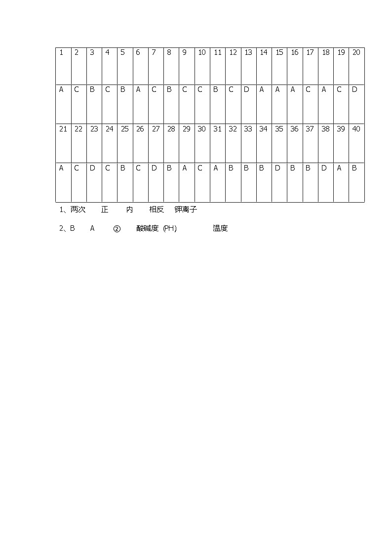 黑龙江省木斯市第八中学2024-2025学年高三上学期12月月考生物答案第1页