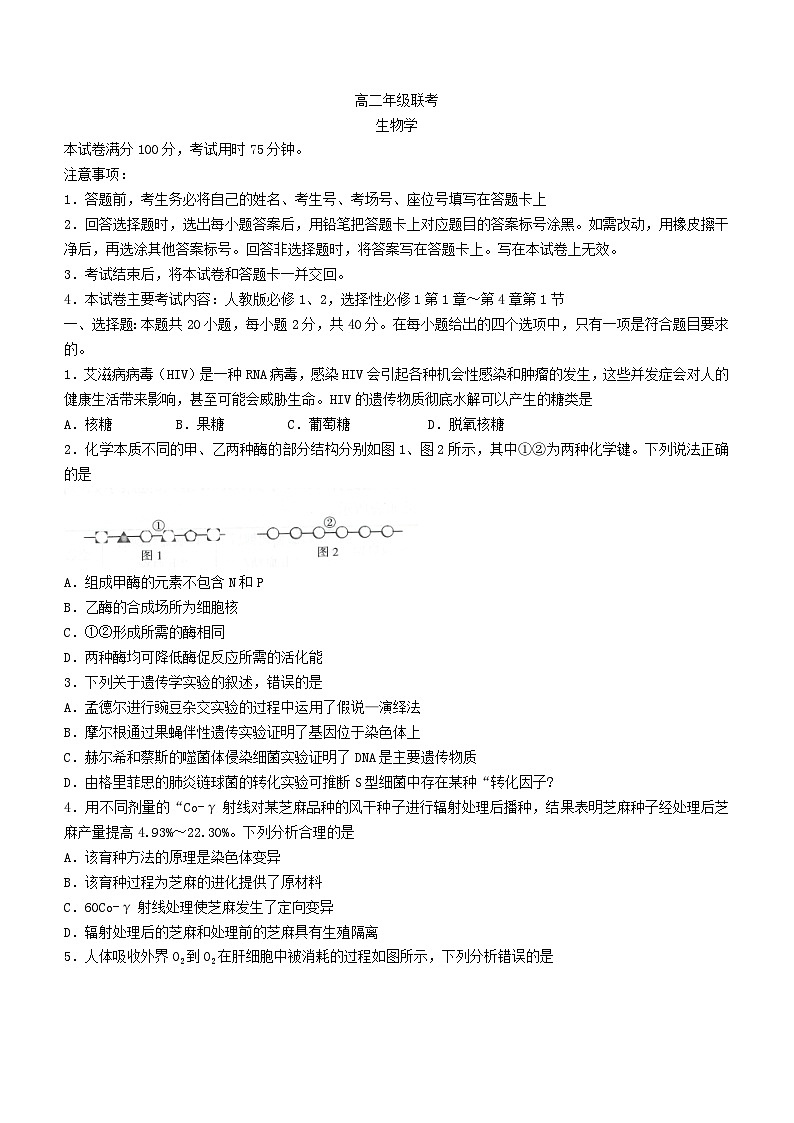 贵州省2023_2024学年高二生物上学期11月期中测试含解析第1页