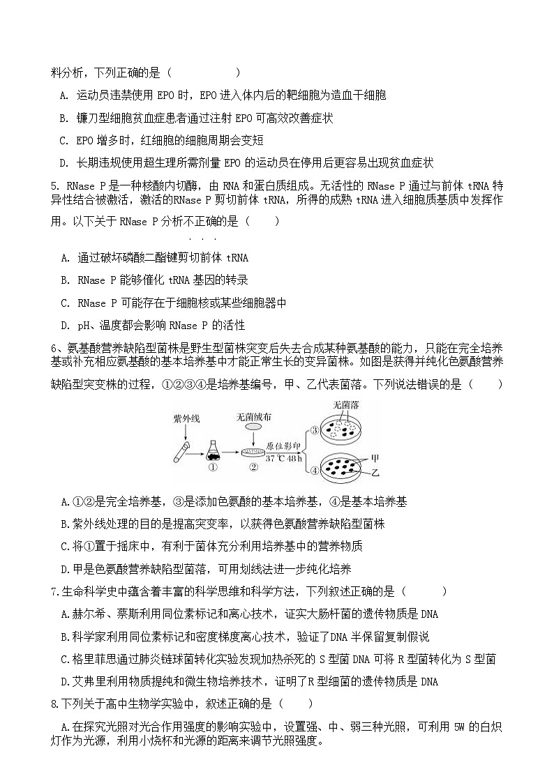【湖北卷】湖南省长沙市周南中学2024-2025学年2025届高三上学期第四阶段（12月）模拟考试（12.3-12.4）生物试卷第3页