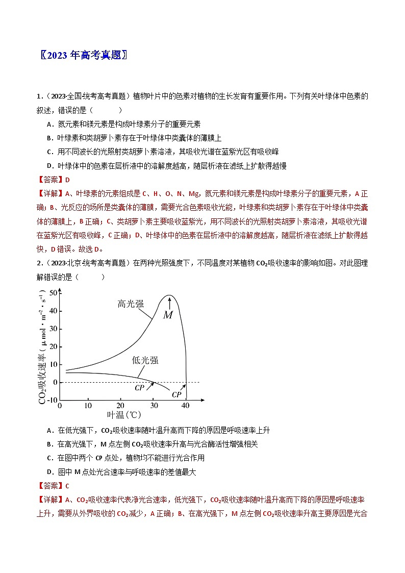 专题06 光合作用（解析卷）第2页