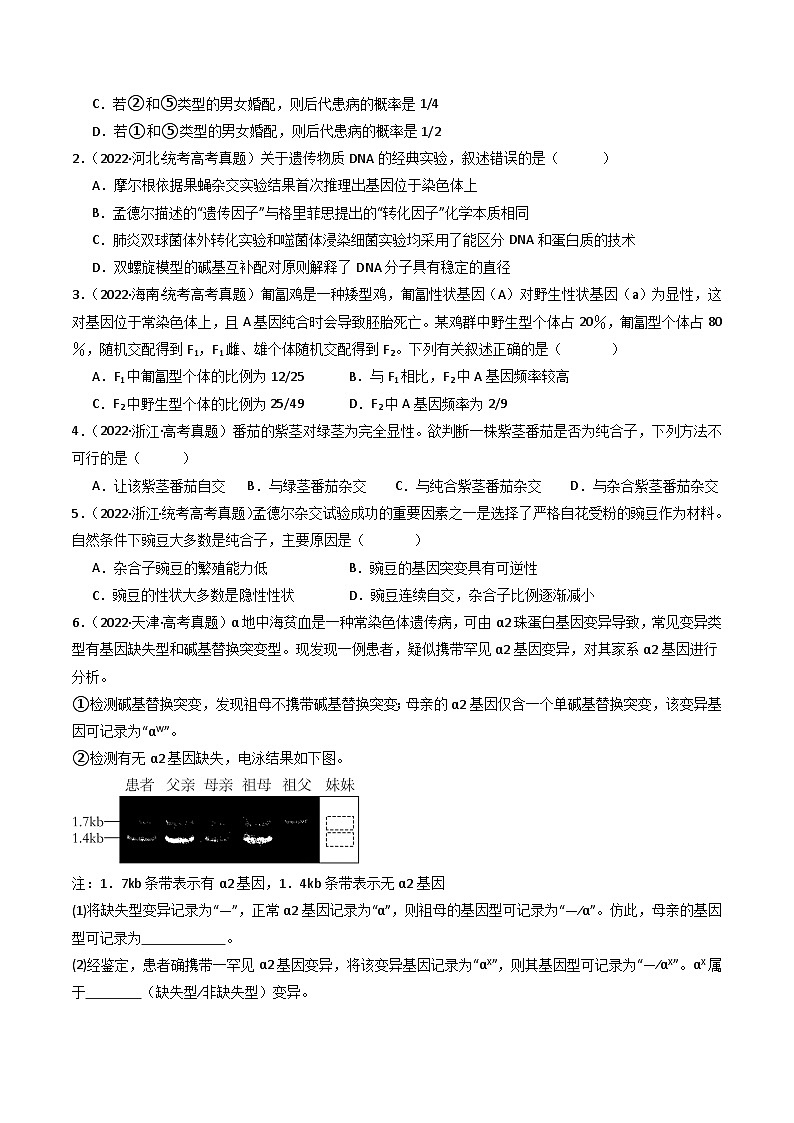 专题11 基因的分离定律（原卷卷）第3页
