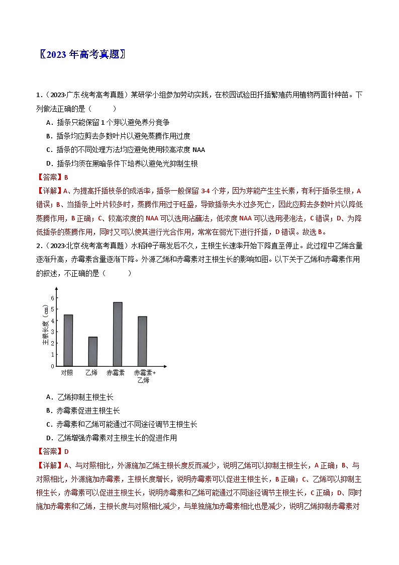专题15 植物的生命活动调节（解析卷）第2页