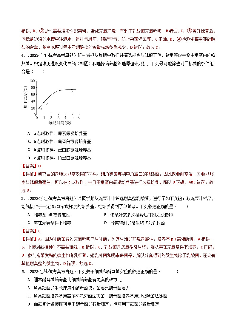 专题23 发酵工程（解析卷）第3页