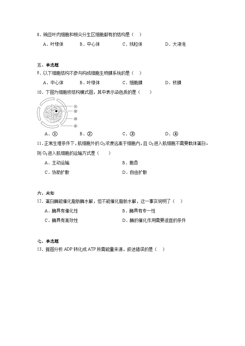 江苏省四市十一校联盟2024~2025学年高二上学期学业水平测试模拟生物试卷第2页