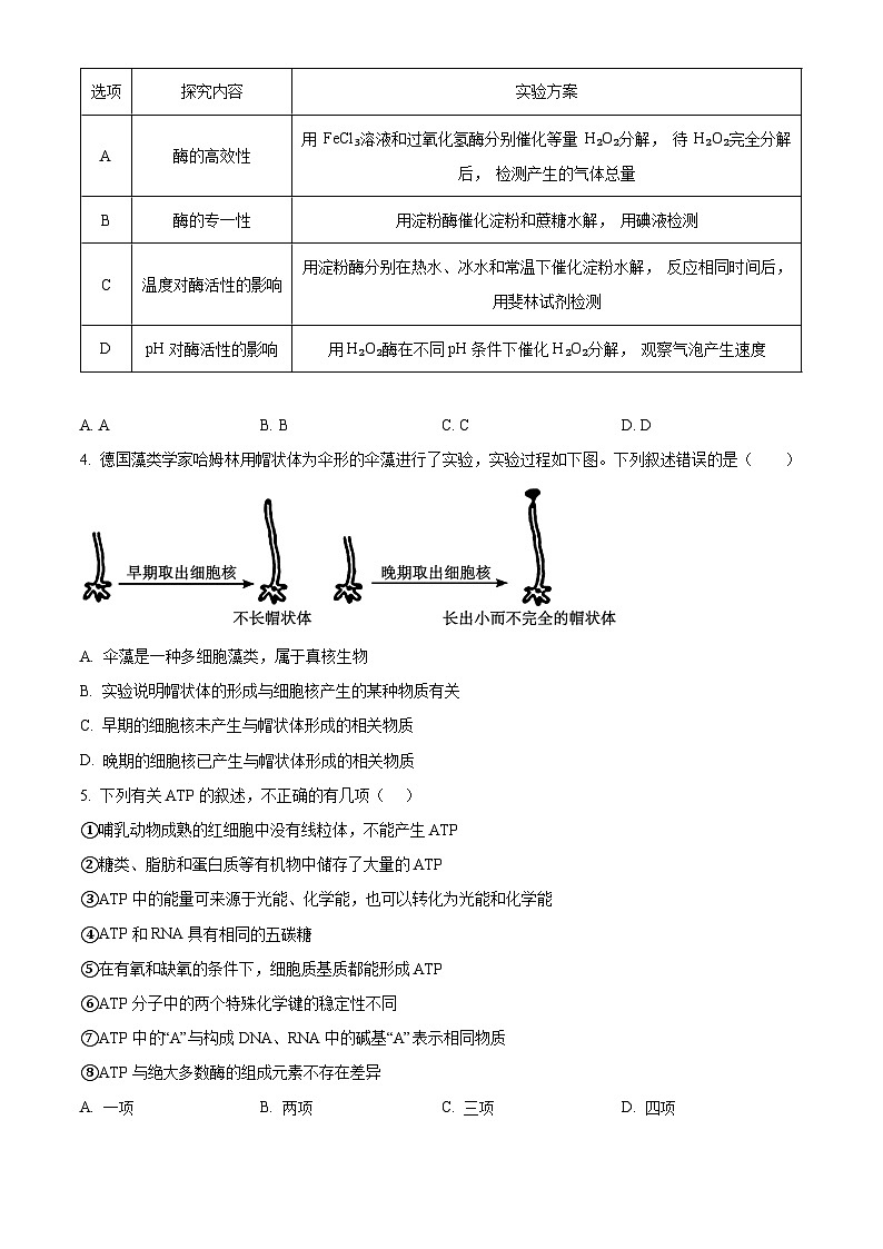 黑龙江省佳木斯第一中学2023-2024学年高三下学期第一次调研考试生物试卷 Word版无答案第2页