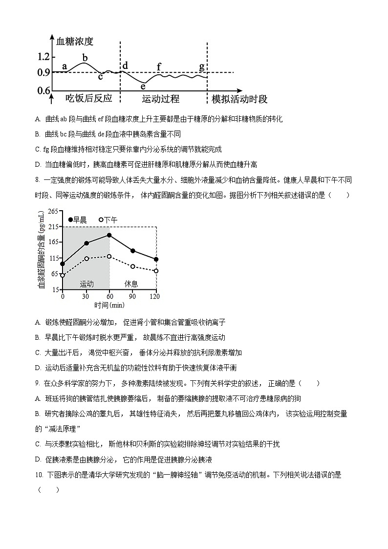 吉林省长春市第十一高中等三校2024-2025学年高二上学期联考生物试题 Word版无答案第3页