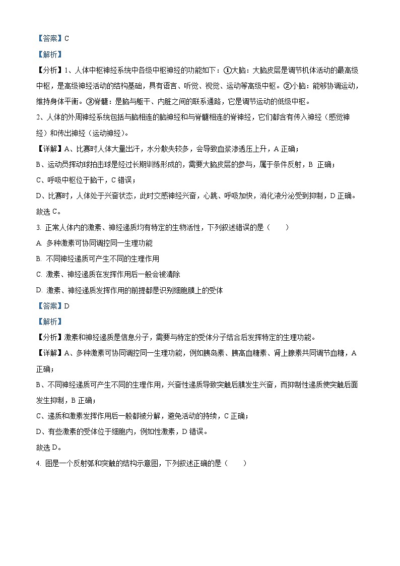 江苏省连云港市灌南县2024-2025学年高二上学期11月期中生物试题  Word版含解析第2页