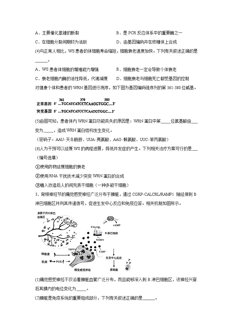 2025届上海市青浦区高三一模生物试卷第3页