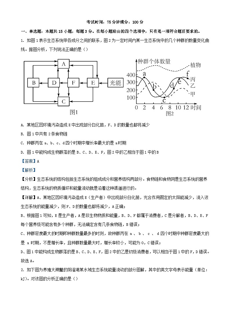 重庆市2022_2023学年高二生物下学期3月月考试题含解析第1页