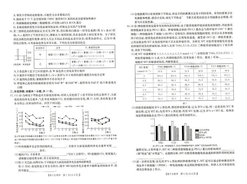 （金太阳）河南新乡一模2024-2025学年高三上学期12月第一次模拟生物试卷及答案第3页