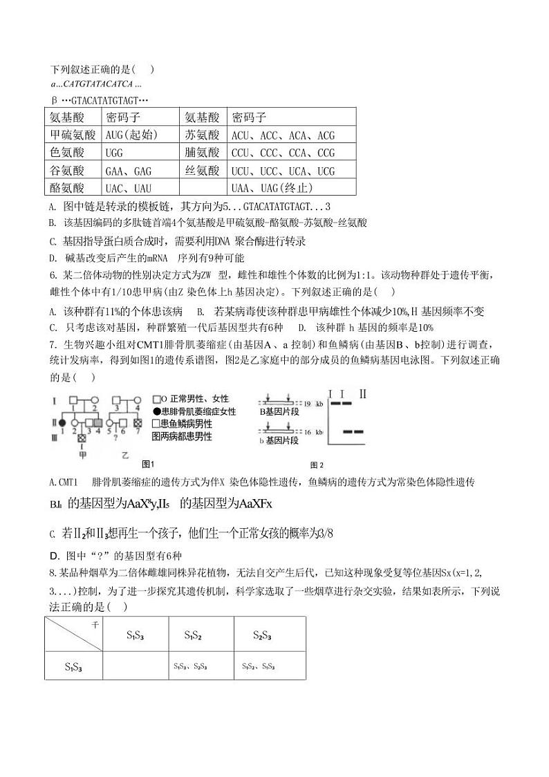 生物丨安徽省六安市六安一中2025届高三11月第四次月考生物试卷及答案第2页