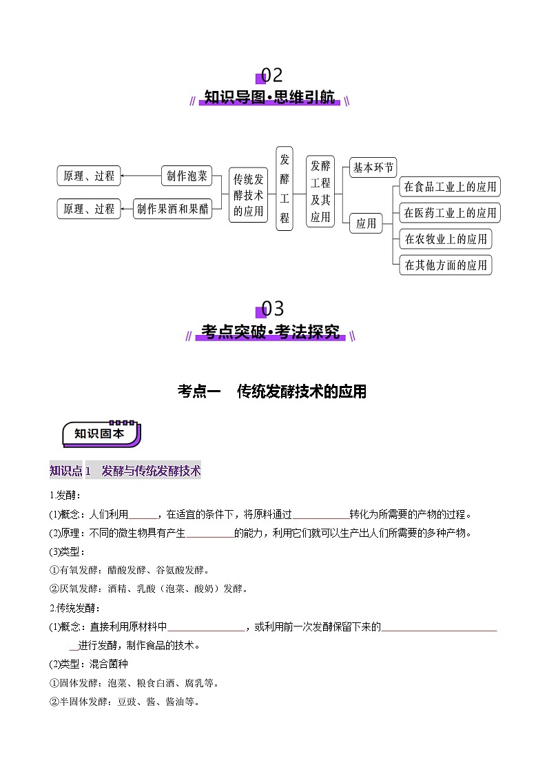 2025年新高考生物一轮复习第10单元生物技术与工程第37讲传统发酵技术和发酵工程及其应用（讲义）（学生版）第3页