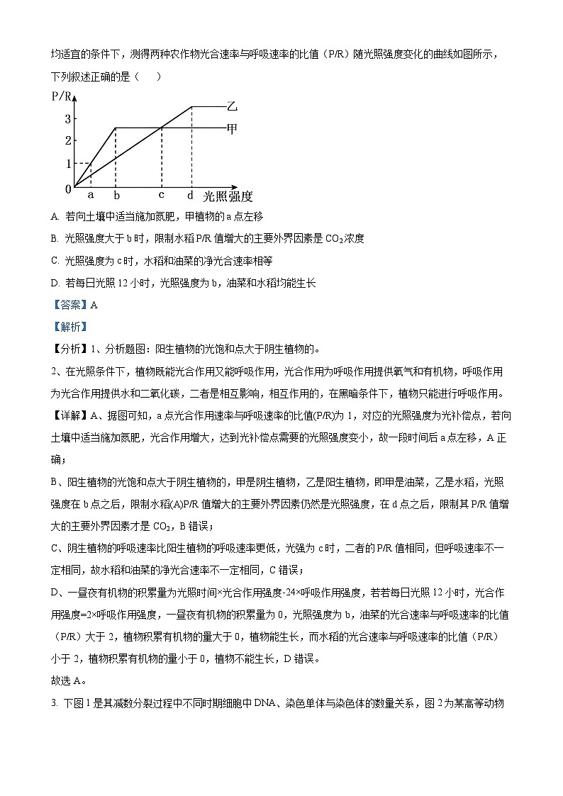 吉林省长春市东北师范大学附属中学2024-2025学年高三上学期第二次摸底考试生物试题含解析第2页
