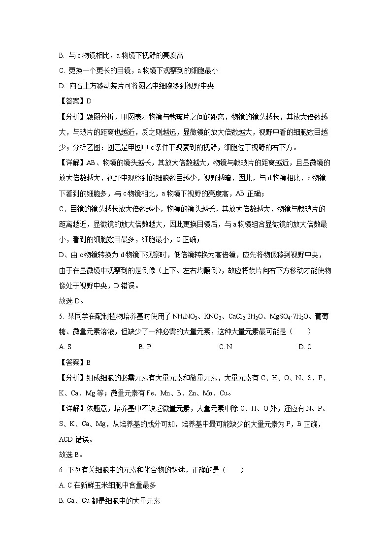 2024~2025学年广东省深圳市盟校期高一(上)11月期中生物试卷(解析版)第3页