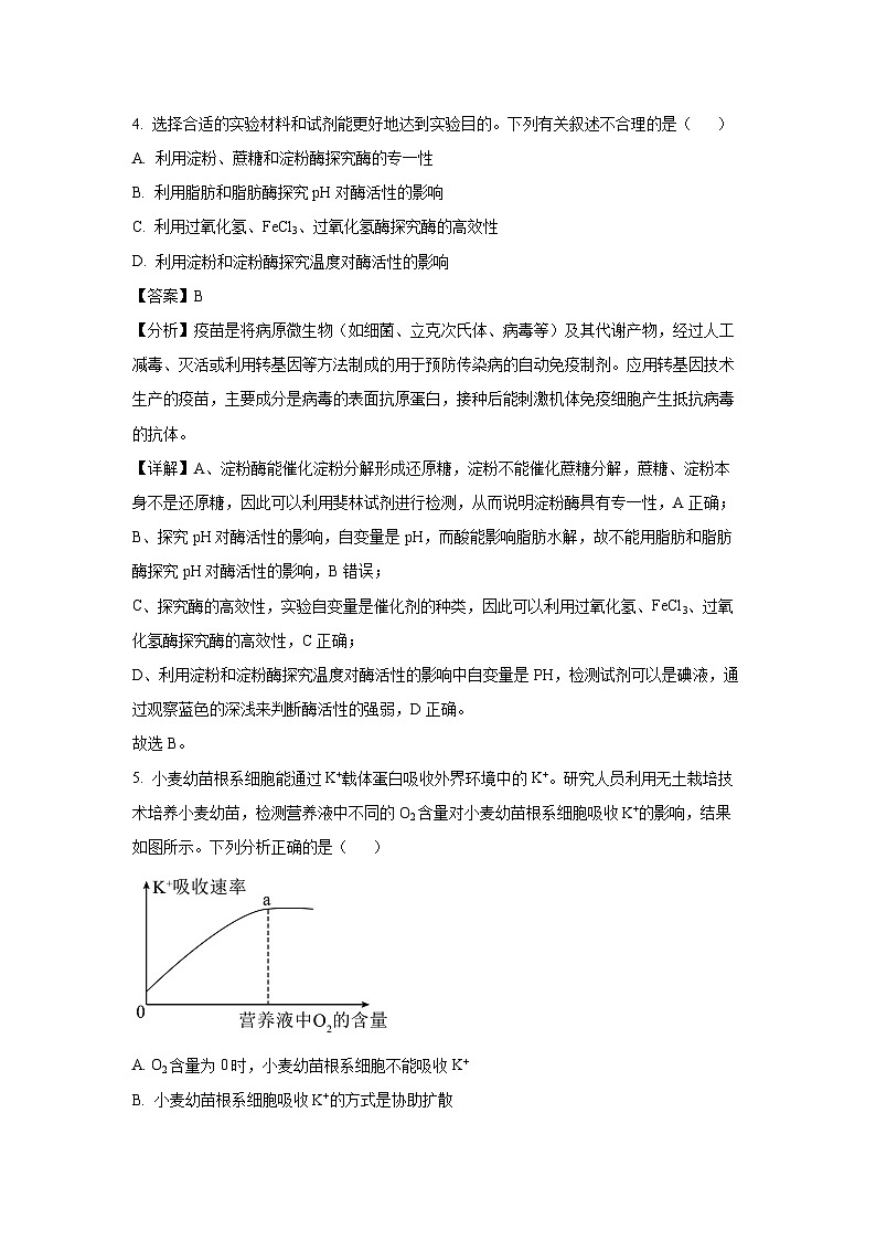 2025届四川省眉山市仁寿县高三一模生物试卷(解析版)第3页
