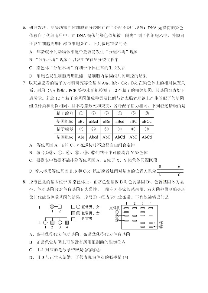 山东省实验中学2025届高三第三次诊断考试生物试题第3页