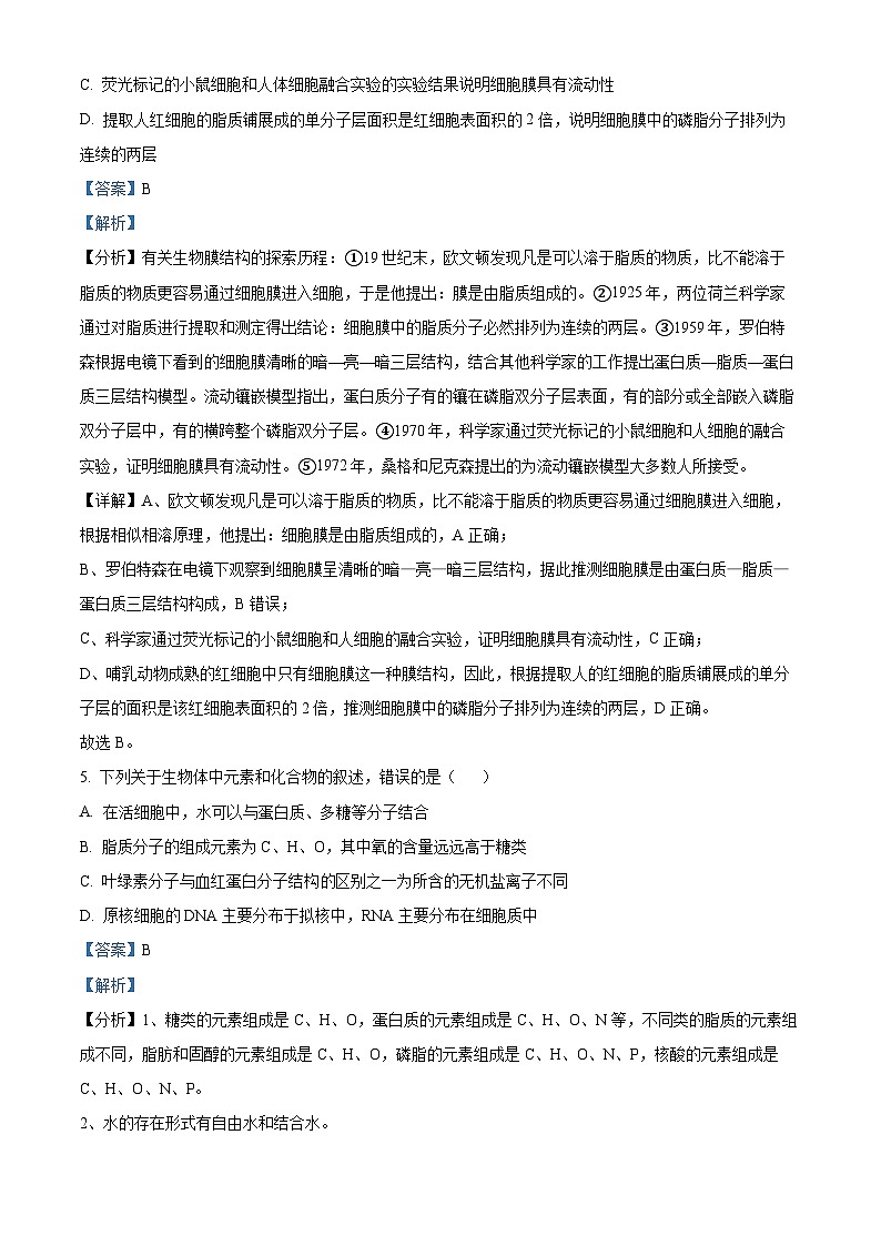 广东省茂名市电白区2024-2025学年高一上学期11月期中考试生物试题含解析第3页